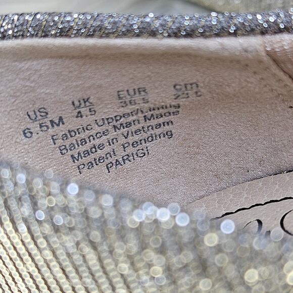 LifeStride Parigi Dress Pump Silver Sparkle Heels Size 6.5M Holiday Party Event - Picture 9 of 15